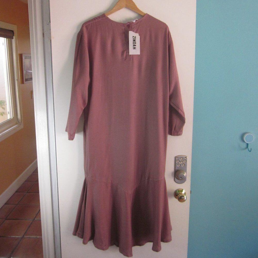 NEW! Zindah Vintage Pink Maxi Pullover Dress Size S Tags Attached & Unworn